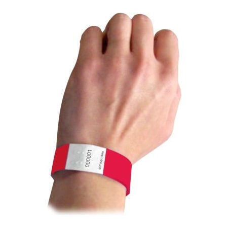 C-Line Products C-Line Products DuPont Tyvek Security Wristbands, Red, 100/PK 89104